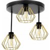 Light Home Stropné svietidlo Nuvola 1, 3x zlaté drôtené tienidlo, o