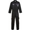 Portwest TX15 Texo Contrast Pracovná kombinéza čierna 2XL