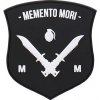 Gumová nášivka 101 Inc Memento Mori MM - čierna-biela