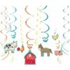Závesné dekorácie Amscan Barnyard Birthday 61 cm 12 kusov