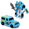 Teddies Transformer auto/robot plast 14cm modrý na kartě 17x26x6cm