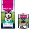 Eukanuba Premium 12 kg / 15 kg + 3 konzervy zdarma - Adult Large & Giant Breed losos 12 kg + 3 x 400 g Junior hovädzie s tekvicou