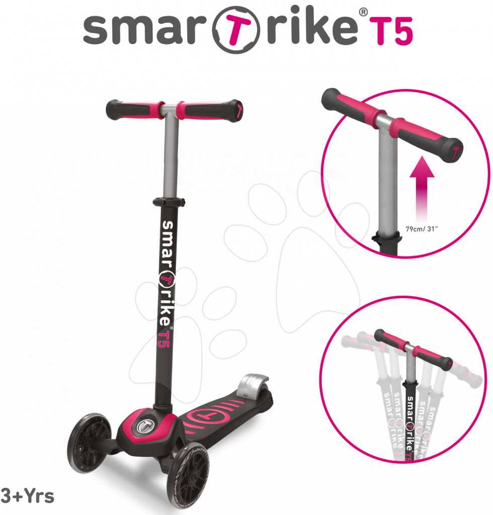 Smart Trike Scooter T5 ružová