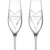 Dekorant Svadobné poháre na šampanské Aphrodite s krystaly Swarovski 2KS VARIANTA 3