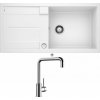 Blanco METRA XL 6 S biela + excentrické ovládanie + Blanco MILI chróm 519413