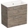 Kúpeľňová skrinka s umývadlom Intedoor TRENTA 60 cm dub wellington TRE MINI 60 2Z S D370