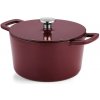 Fissler Hrniec MOMENTS 24 cm, vínovo červená, liatina