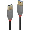Kábel USB 3.2 Gen 1, A-A M/M 5m, 5Gbps, čierny, Anthra Line, pozl. kon.