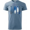 Paddleboard set - Klasické pánske tričko vyššej gramáže - S ( Denim )