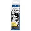 Faber-Castell 167132 Pitt Artist Pen Manga 4 ks Black
