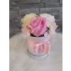 Mydlový flower box mix s ružovou mašľou
