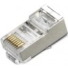 XtendLan Konektor STP RJ45 CAT 6, lanko, 50U, vkladané rozpletenie, aj pre káble priemeru 7,5mm