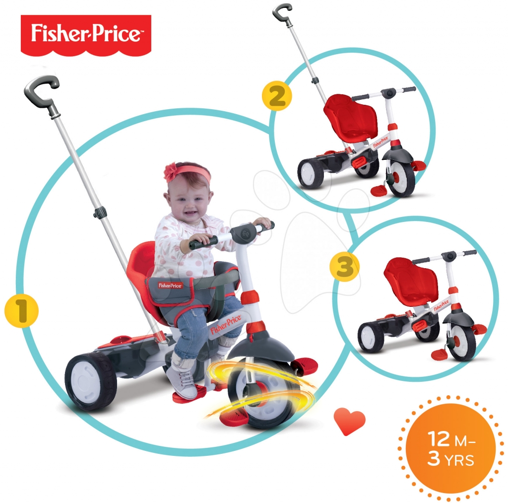 Fisher-Price Smart Trike Charm Touch Steering červená od 59,99 € -  Heureka.sk