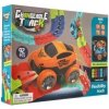 Teddies Autodráha barevná pružná 92 ks auto na baterie se světlem