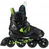Juniorské inline korčule Zealot, RACOON čierna,modrá,svetlo zelená 38-41