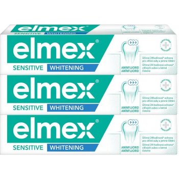 Elmex Bieliace zubná pasta pre citlivé zuby Sensitive Whitening 3 x 75 ml