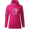 Hádzaná lopta ruka - Mikina dámská Cape s kapucí - XL ( Purpurová )