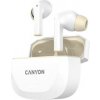 Canyon Hexagon 7, True Wireless Stereo Bluetooth 5.4 slúchadlá do uší. ANC, ENC funkcie, výdrž 27 hod, béžovo-biele CNS-TWS7WB