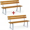Parková lavička STANDARD s operadlom 1+1 ZADARMO, zinková, 1500 mm, limba