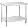 Royal Catering Pracovný stôl z ušľachtilej ocele - 100 x 70 cm RCAT-100/70-NW