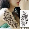REBELULU Vodeodolné dočasné tetovačky pre ženy Fejkové tetovanie Dočasné tetovanie Ruža Rose Tattoo Sticker Waterproof Tattoo Body Art Arm Fake Tattoo Men Women