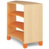 FRESH Regál oblý, výška 94 cm oranžová