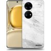 Picasee silikónový prehľadný obal pre Huawei P50 - White marble