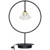 Altavola Design Tiffany stolová lampa 1x3 W čierna-priehľadná-zlatá LA059/T_black