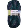 Pletacia vlna YarnArt EVEREST 7054 čierna zelená sivá modrá