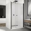 SANSWISS SOLINO BLACK SOL31 100cm dvere do niky alebo do kombinácie / sprchový kút rohový, profil čierny matný - 88 – sklo sieťotlač biele linky