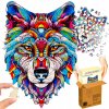 Kruzzel 24552 Drevené puzzle vlk, 170 ks