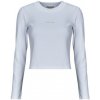 Calvin Klein Jeans Tričká s dlhým rukávom A- LS MONOGRAM BABY TEE Biela