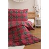 Jerry Fabrics Vianočné bavlnené obliečky 140x200 + 70x90 cm - Kárované červené