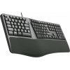 C-TECH Klávesnice KB-113E USB, ERGO, černá, CZ/SK