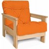 Marior HOME MEXICO Armchair (kreslo z buku) natural (lněný olej) 105 / 140x75x83 cm orange
