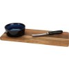 EXCELLENT HOUSEWARE Servírovací podnos + miska a nůž sada 3 ks modrá KO-278000720modr