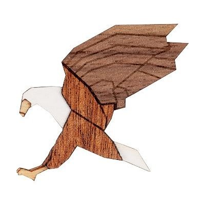 BeWooden brošňa Eagle vyrobené z dreva BR118