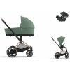 Cybex Platinum CYBEX e-Priam Travel Set + Aton B2 i-Size leaf green 2023 rose gold