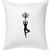 Yoga strom - Vankúš 50x50 - 50x50 - Vrátane výplne ( Biela )
