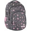 Školský ruksak s viacerými priehradkami BeUniq, odtiene sivej a striebornej, ružový, 23 l
