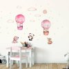 Ružové detské samolepky na stenu Ambiance Balloons and Stars