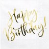 Servítky Happy Birthday PartyDeco papierové 33x33 cm 20 kusov