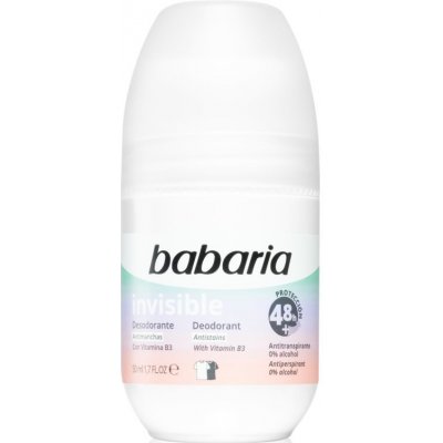 Babaria dezodorant Invisible roll-on proti bielym a žltým škvrnám 50 ml