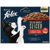 Felix Deliciously Sliced kapsičky pre mačky hovädzie, kura, kačica, morka v želé 12x80 g