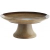 MADAM STOLTZ Kameninová misa na podstavci Brown 28 cm