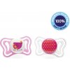 Chicco culík Physio Light silikón 2ks ružová