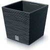 PROSPERPLAST Kvetináč FURU SQUARE LOW 30cm antracit