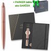 Parker Jotter XL Monochrome Pink Gold PGT guľôčkové pero, darčeková kazeta so zápisníkom