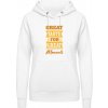 AWDis Hoodie Mikina - Dizajn - Great Taste for Great Moments - Arktická biela - S - Dámske