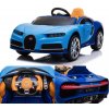 JOKO Elektrické Autíčko Bugatti Chiron, penové kolesá, kožené sedadlo, modré